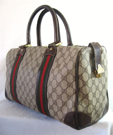 gucci duffle bag poshmark|vintage Gucci canvas bag.